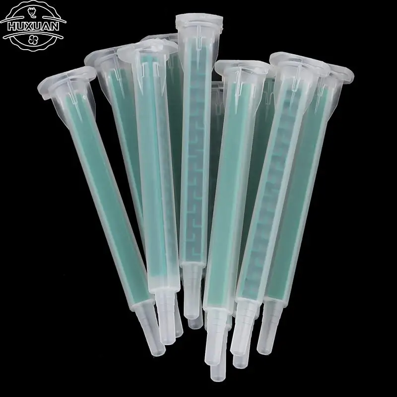 10pcs Resin AB Glue Static Mixer Mixing Tube Mixing Nozzle Syringe Set 83mm for Two Component Liquid Mixing Machine AB Glue Gun