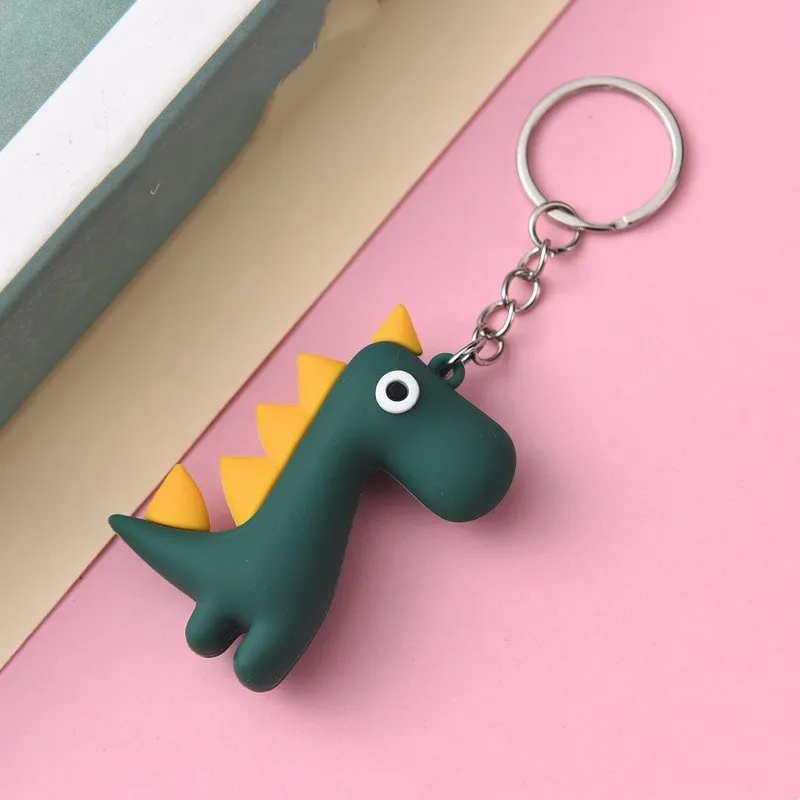 Cartoon dinosaur key ring men\'s and women\'s car bag key pendant
