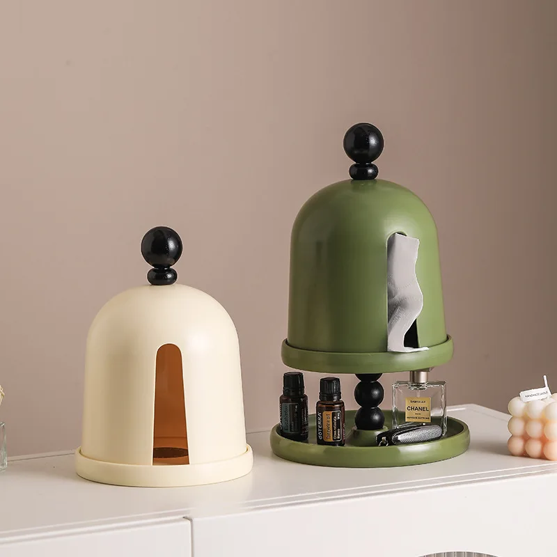 

Кремовая коробка для салфеток в стиле ретро для гостиной, креативный многофункциональный рабочий стол с улучшенным смыслом