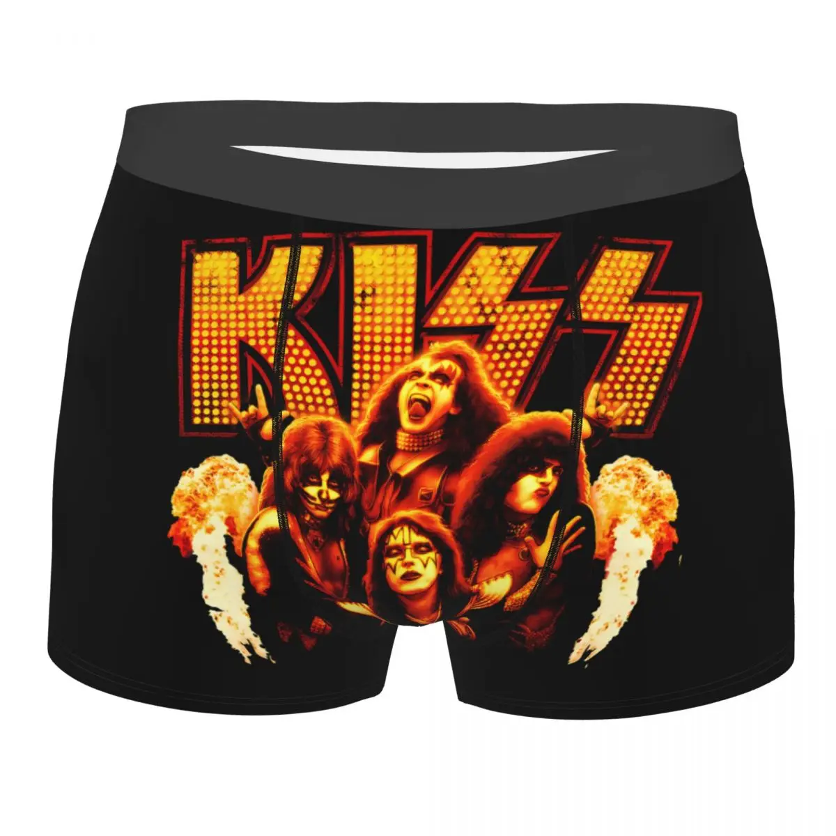 

Custom Heavy Metal Rock Music Band Kiss Boxers Shorts Mens Briefs Underwear Fashion Underpants