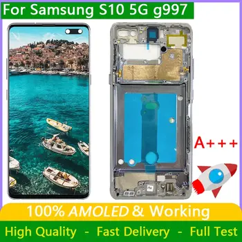 LCD displej Super AMOLED pro SAMSUNG Galaxy S10 5G G977 G977N G977U s dotykovou obrazovkou a digitalizátorem rámu. 10 nejlepší prodej Displej Samsungu S10 - №7