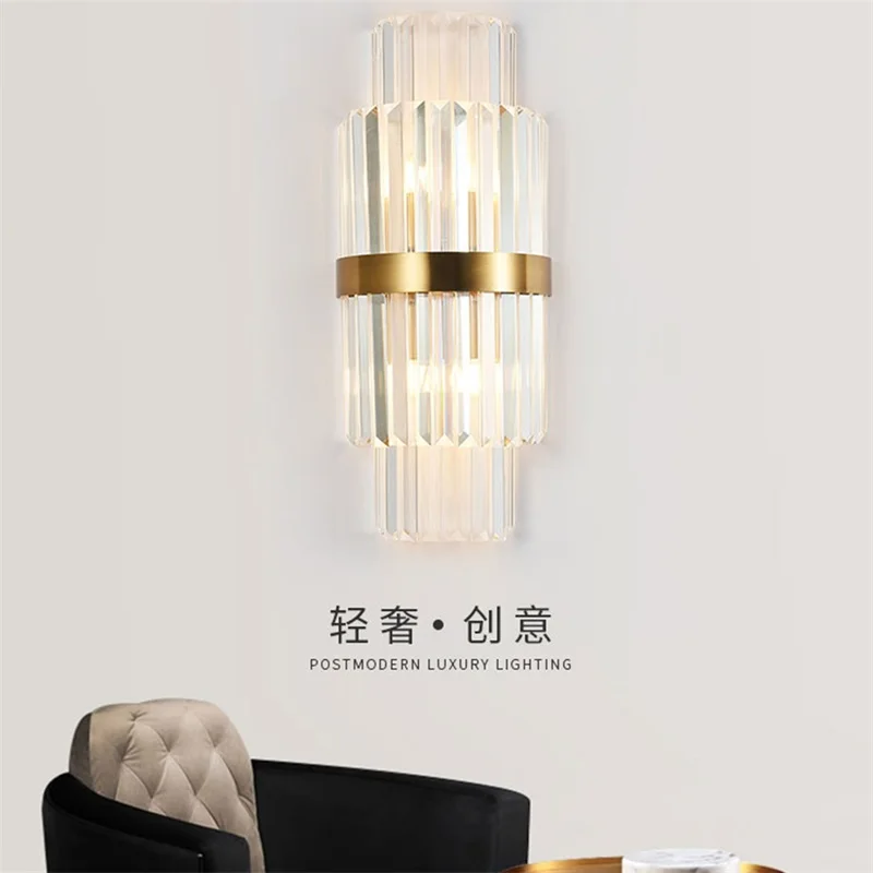 ·APRIL Simple Wall Lamp Modern LED Indoor Crystal Light Sconces Fixtures Decorative For Home Bedroom