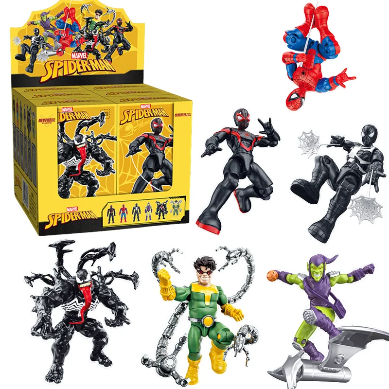Novo homem aranha figura milhas morales veneno verde goblin estatueta médico polvo coletar figura de ação modelo brinquedos crianças presentes