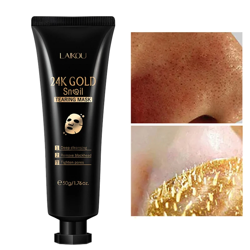 

Snail Gold Clean Moisture Facial Mask Mild Remove Blackheads Desalinate Acne Brighten Whitening Skin Nourish Oil Control 50g