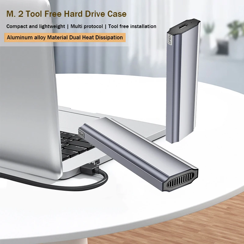 UTHAI M11 Tool Free Solid State SSD Hard Disk Case NGFF  NVME Dual Protocol 10Gbps Hard Disk Case Type-c 3.1