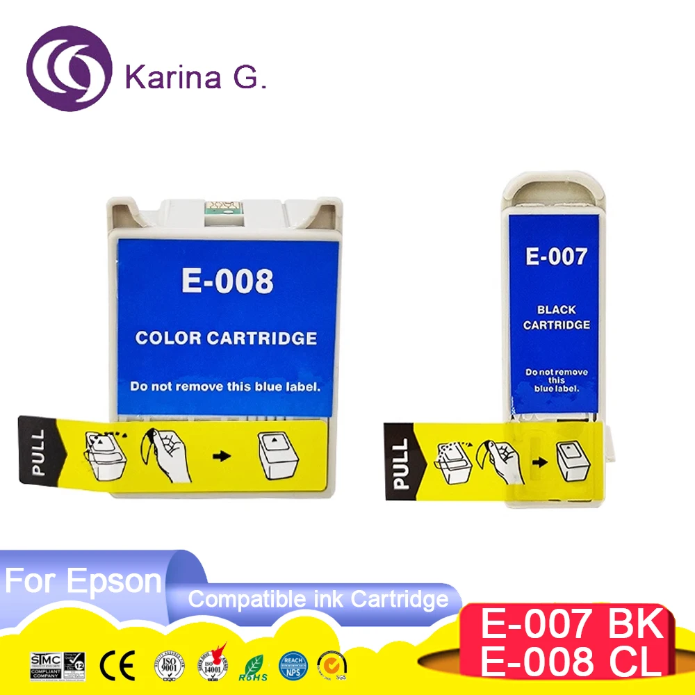 Совместимый картридж для T007 T008, костюм для принтера Epson Stylus Photo 780/785EPX/790/825/870/875DC/875DCS/890/895/915