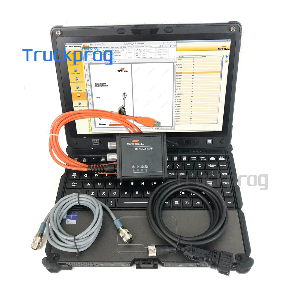 Getac Laptop Forklift Diagnostic for Still STEDS CANBOX 2 50983605400 Incado CanBox STEDS Software Forklift Diagnostic Tool