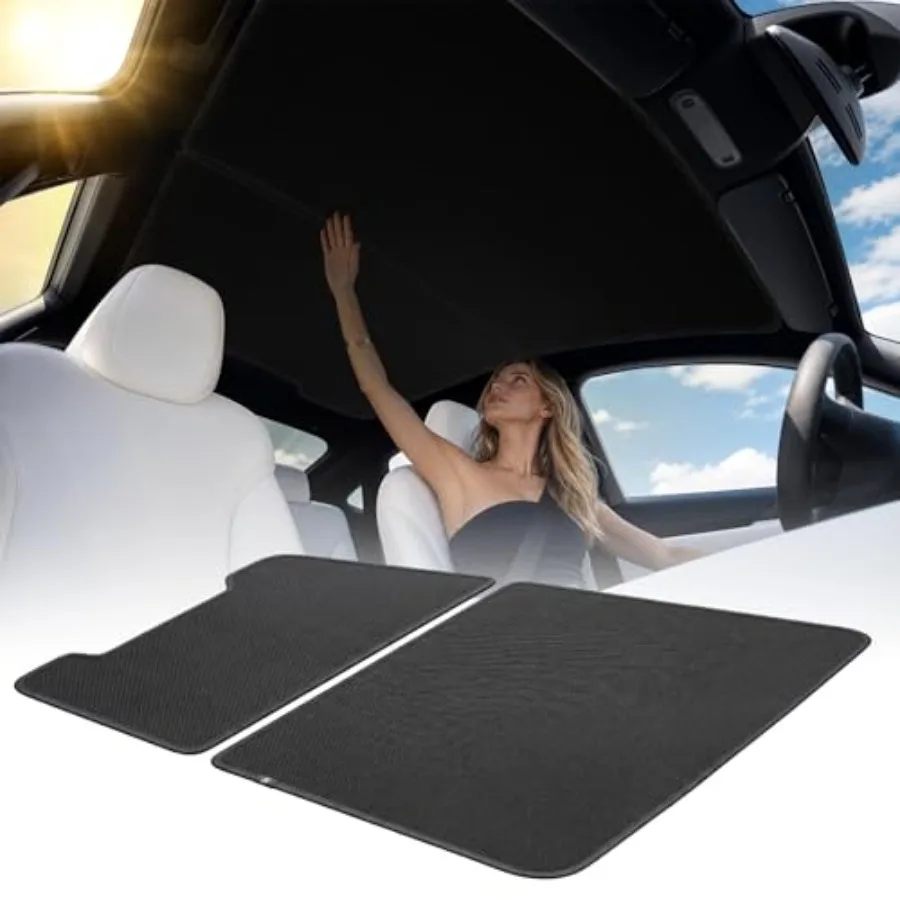 Never Sag Ice-Cooling] Roof Sunshade [Enjo erior Cooln and Comfort] Glass Sunroof Sun Shade, Original Car Style UV Protection A