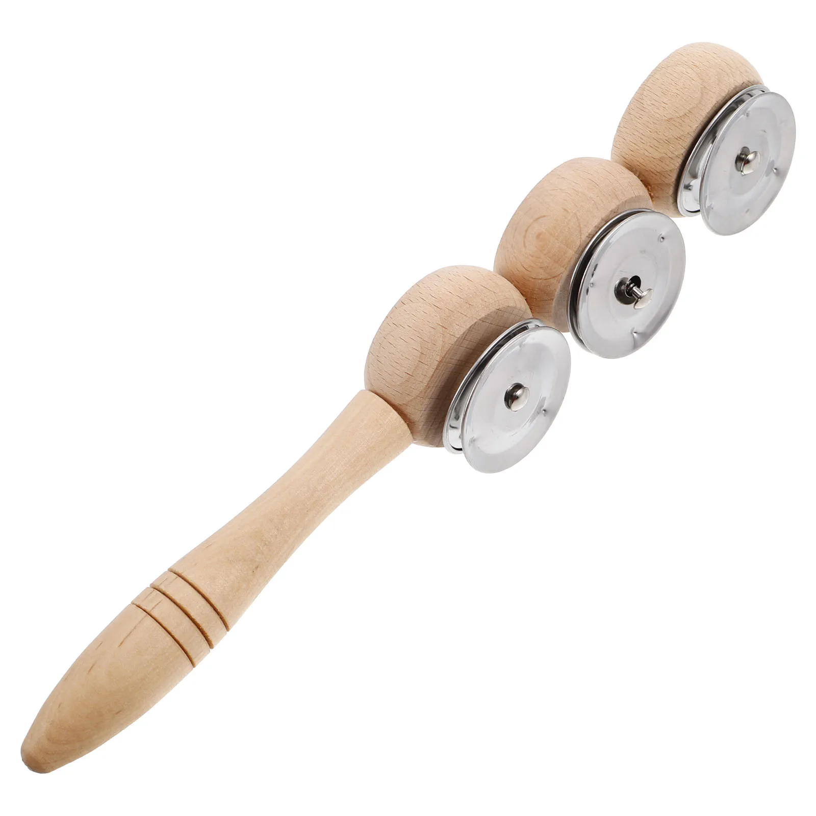 

Wooden Jingle Hand Bells 3 Bells Sleigh Bell Stick Baby Toddler Musical Instrument Christmas Party Favor Musical Instruments