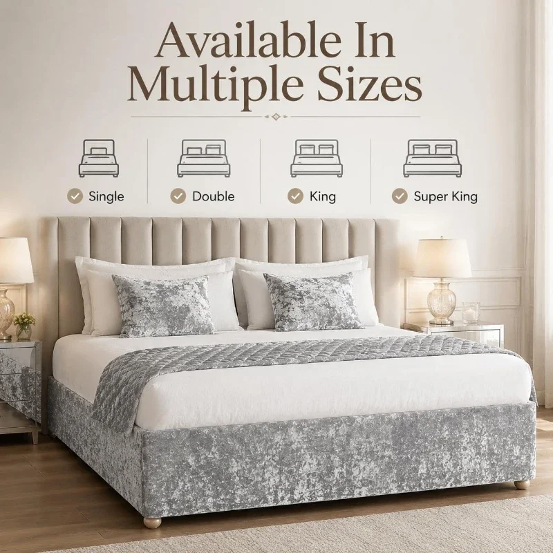 Luxury Velvet Bed Skirt Wrap Around Elastic Bed Base Cover Easy Install Dust Ruffle Bed Frame Protector for Bedroom Home Decor