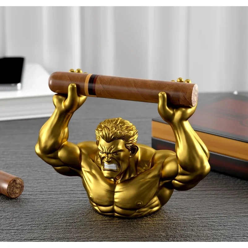 

Funny Muscle Man Desktop Organizer Stand Holder for Glasses Phone Cigar Pen Home Living Room Desk Decor