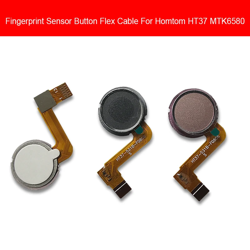 Home Button Fingerprint Sensor Flex Cable For Homtom HT37 MTK6580 Menu Return Key Touch Sensor Flex Ribbon Replacement Parts