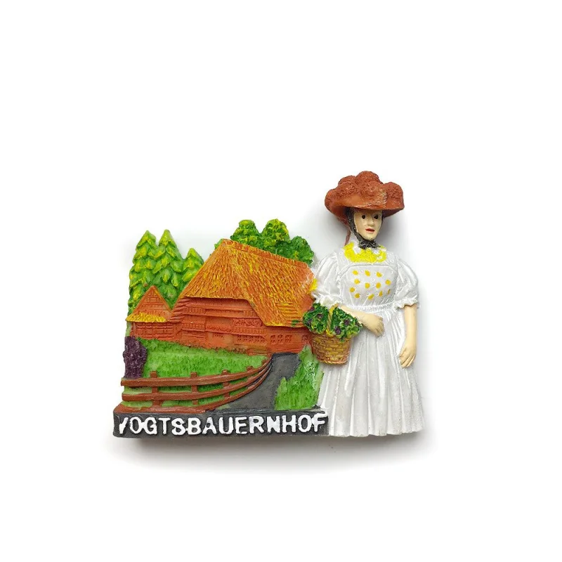 German Vogts Bauernhof 3D Resin Fridge Magnets Traditional Farm Design Home Decor Kitchen Magnet Aimants Frigo Cocina