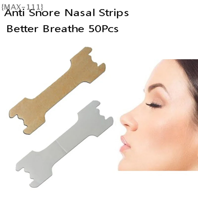 

【F2-MAX111】50 шт. назальных полосок от храпа Sleep Right: помощь для лучшего дыхания, прекращение храпа