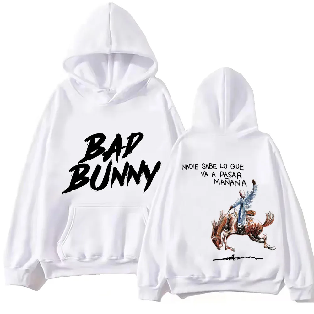 2024 Nadie Sabe Lo Que Va A Pasar Manana Bad Bunny Hoodie Tops Long Sleeve Sweatshirt Music Fans Gift Spring Summer Casual