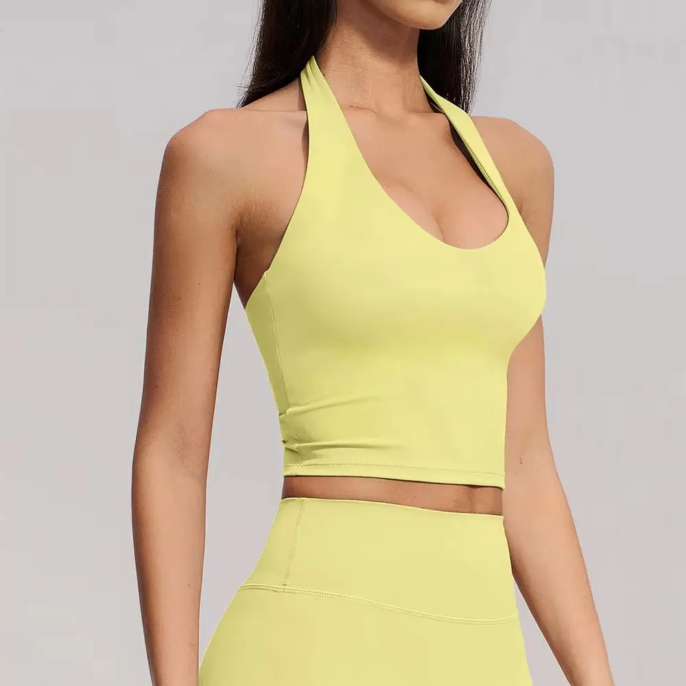 Débardeur de sport ventilé pour femme, haut de yoga, course, cyclisme, fitness, sexy, moulant, sous-vêtement de sport, débardeur de yoga très élastique