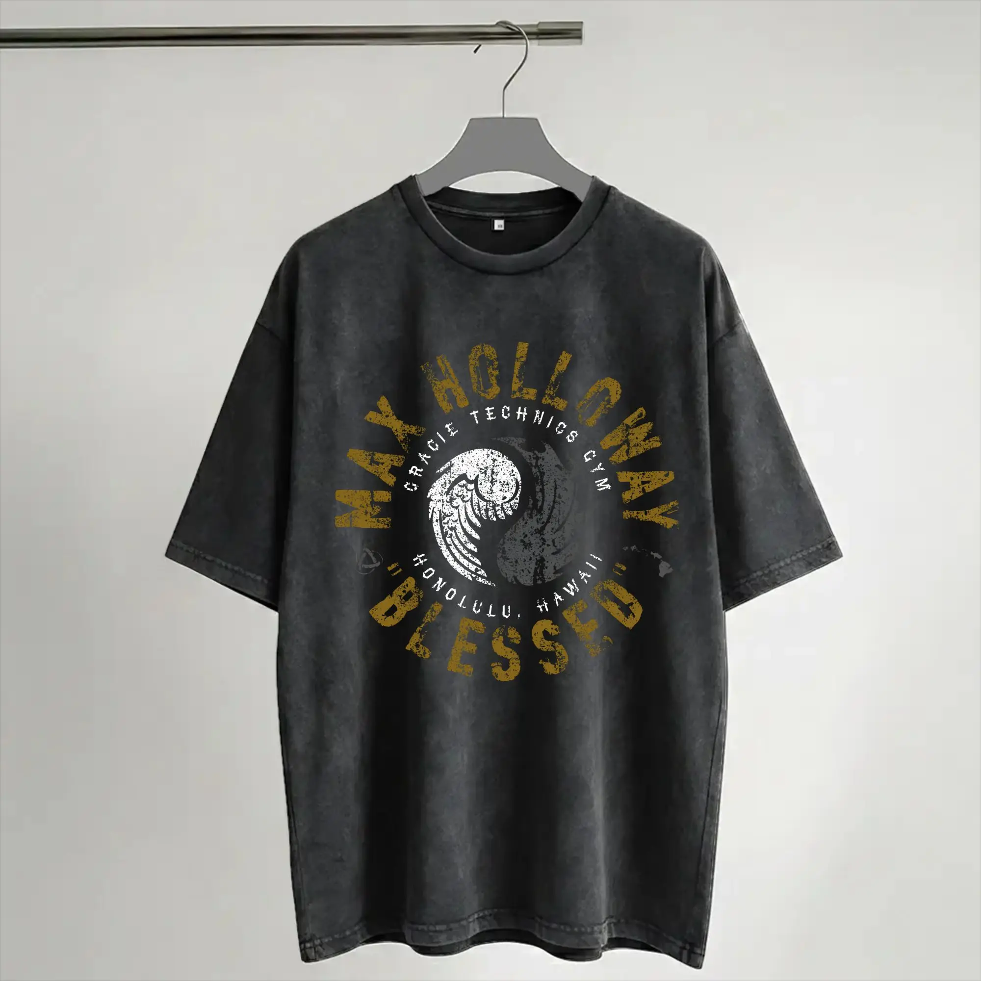 Harajuku Washed Shirts Maxs Blesseds Holloways Outfit Vintage T Shirt Oversize  Streetwear Short Sleeve Summer Tees