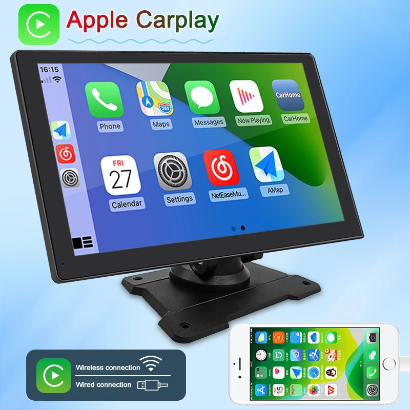 

9Inch 2 Din Car Radio Multimedia Video Player Wireless CarPlay Android Auto Bluetooth AUX FM USB TF Touch Screen Car Stereo