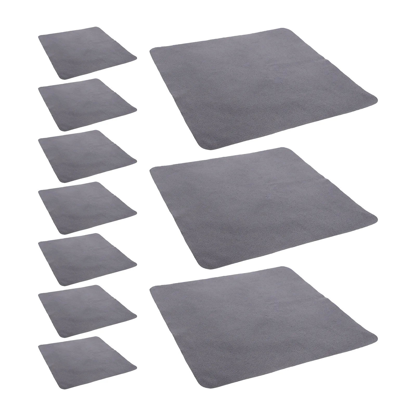10Pcs Square Glasses Cleaning Cloth Double Sided Suede Lint Free Eyeglass Lens Wipes Scratch Proof Reusable Portable