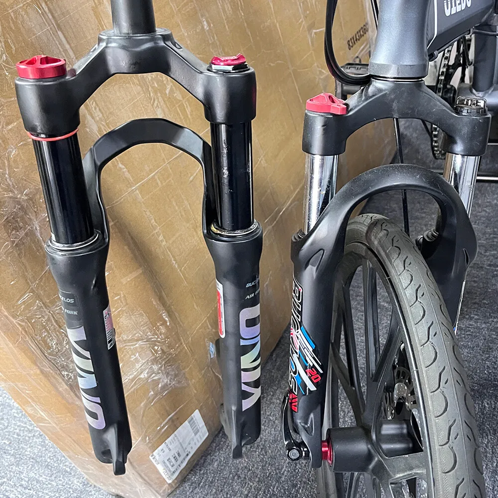 BUCKLOS 20 Zoll Mountainbike-Federgabel Scheibenbremse 1-1/8 Zoll E-Bike Spule/Luftfedergabel 9 mm QR Klappfahrradgabel 20 Zoll