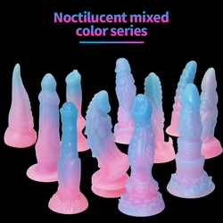 Anal Dildo Luminous Sex Toys for Women Dick Animal/Monsters Horse Dildos Silicone Soft Anal Plug Adult Sextoys Dragon Penis 18+