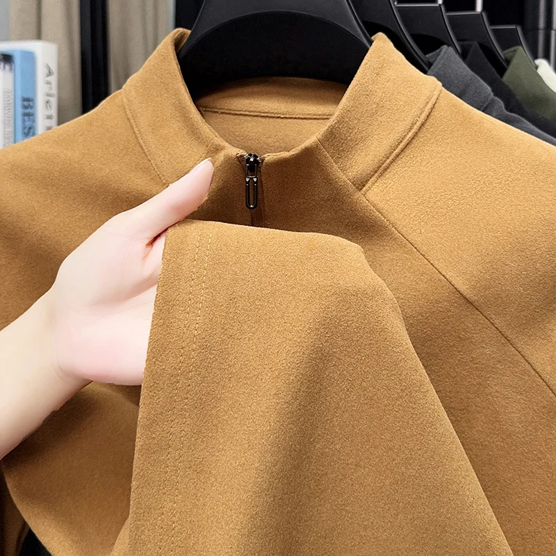Herren T-Shirt mit halbem Reißverschluss, Stehkragen, langen Ärmeln, einfarbig, Raglanärmel, weiche Thermobasis, lässige Alltagsoberteile – Detail 16