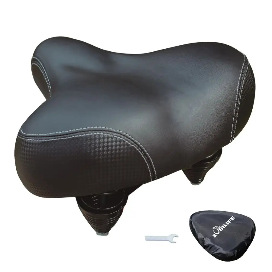 

Wide Bike Seat Bicycle Saddle Replacement, Comfort for Peloton, Exercise Stationary EBike City Mountain Road Bikes for Men amp W