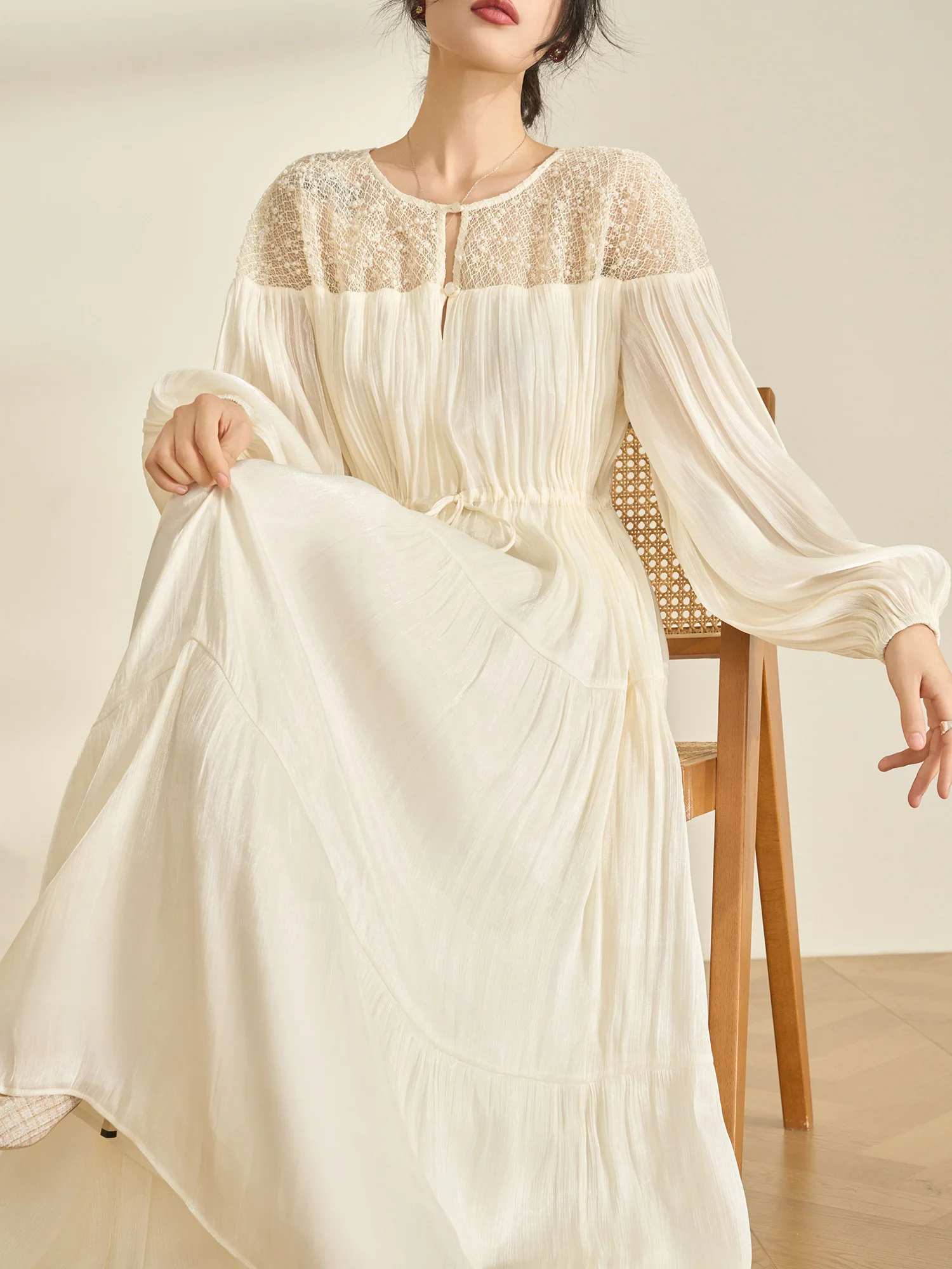 

Новинка! Женское модное платье Ele White Long Sleeve для весны. Стильное, свободное, для повседневной носки. Производство: Цзянсу, Чжэцзян, Шанхай.