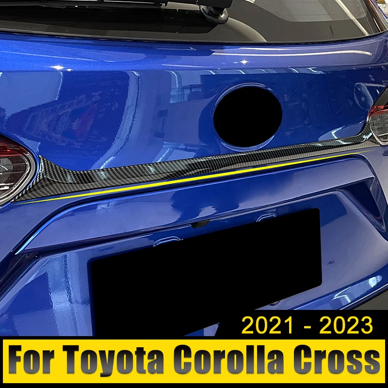 

For Toyota Corolla Cross XG10 2021 2022 2023 Hybrid Car Rear Trunk Lid Cover Trim Tailgate Tail Gate Molding Garnish Frame Strip