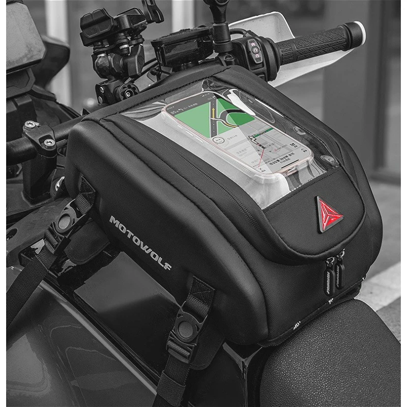 

Motorcycle Magnetic Oil Absorbing Luggage Universal Large Capacity Motorcycle Navigation Bag Anti Splashing Strap Tail Bag
