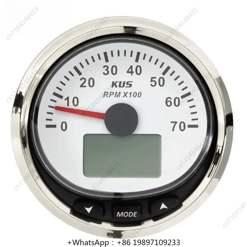85mm NMEA2000 Boat Tachometer Gauge Engine RPM Coolant Temperature Engine Hours Oil Pressure Trim Fuel Rate Fuel Tank
