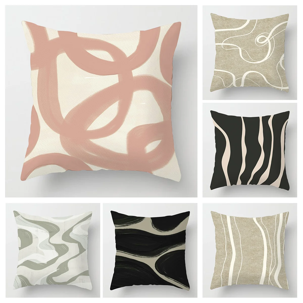Internet Celebrity Ins Style Abstract Geometric Pillow Case 45x 45cm Sofa Bedroom Decorative Cushion Cover Cafe Decoration