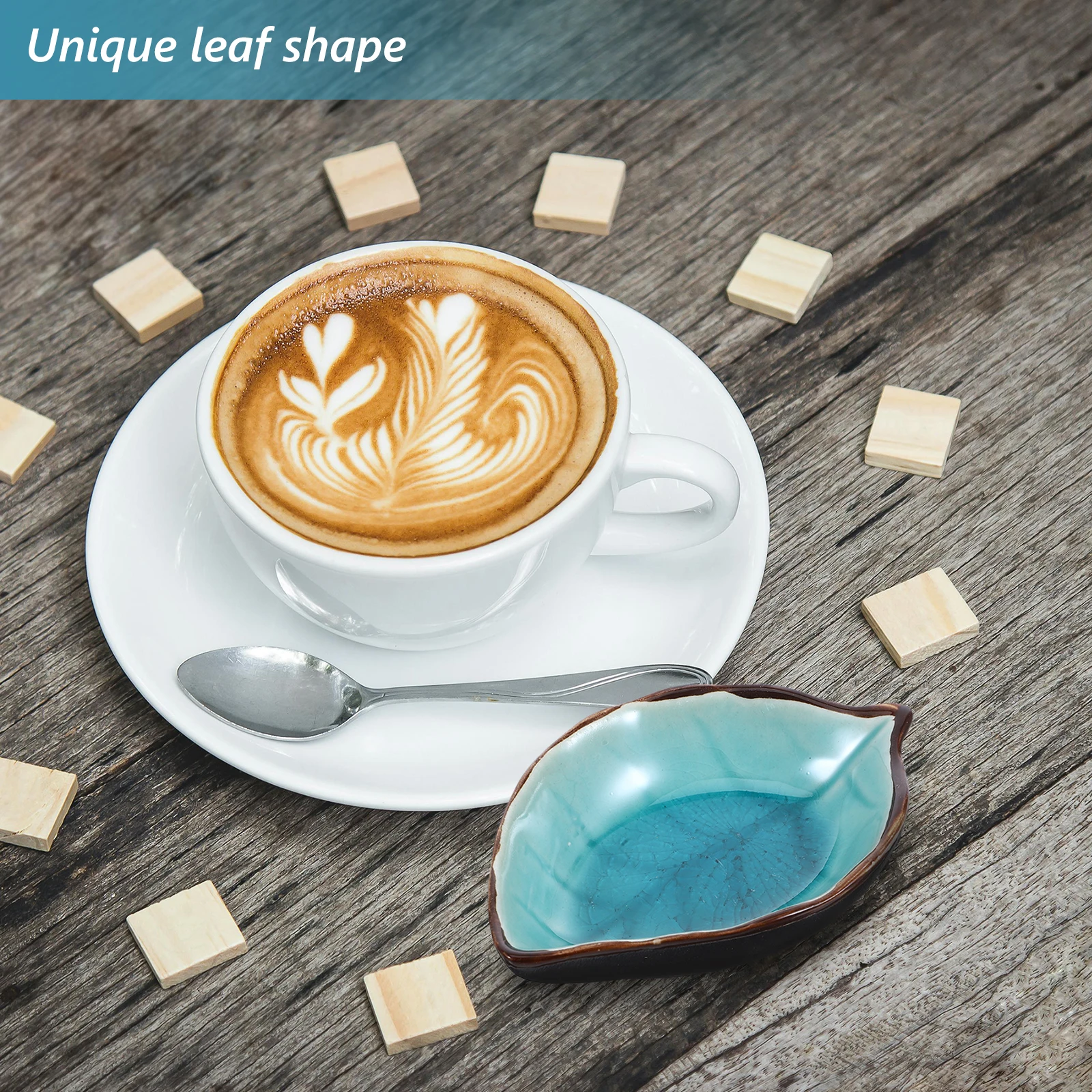 

2 Pcs Leaf Shaped Spoon Rest Kitchen Ladle Holder Coffee Spoon Tray Utensil Holder Dipping Sauce Dish Modern Farmhouse Decor