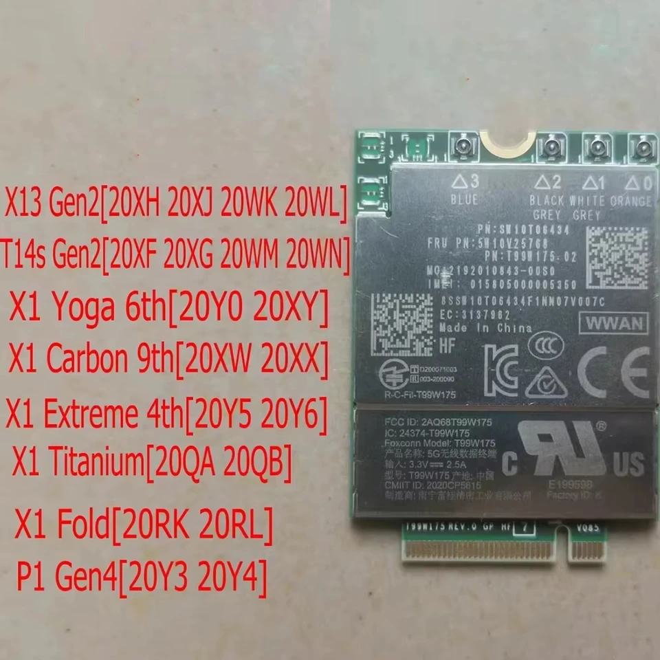 Original SDX55 T99W175 5G M.2 Module 5G NR Sub-6G mmWave For AT&T