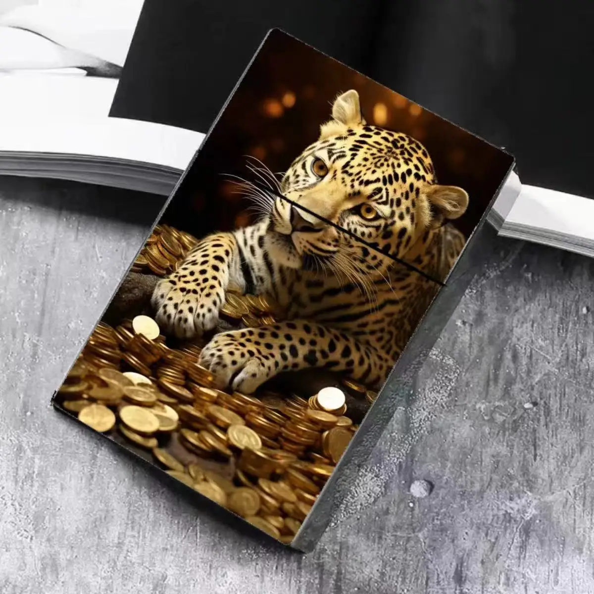 3-in-1 Pop-Up Animal Cigarette Case for 20 1 Shockproof & Dual-Fit Slim/King Size l Cool Auto Flip Design with Wild Pattern view 6