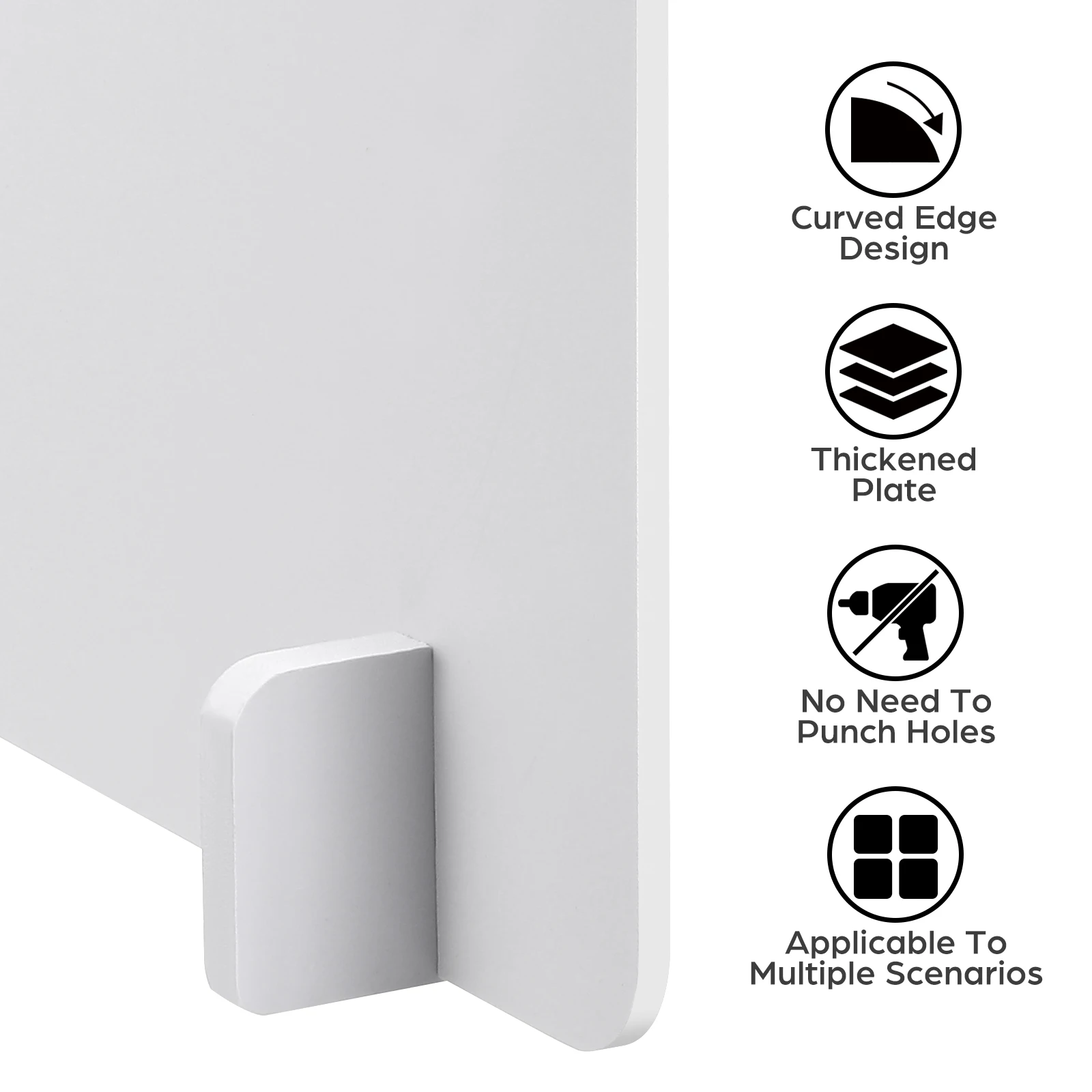 

Partition Board 40Cmx40Cm Pvc Spray Proof Guard Isolation Board Break Resistant Desktop Divider For Office Hotel