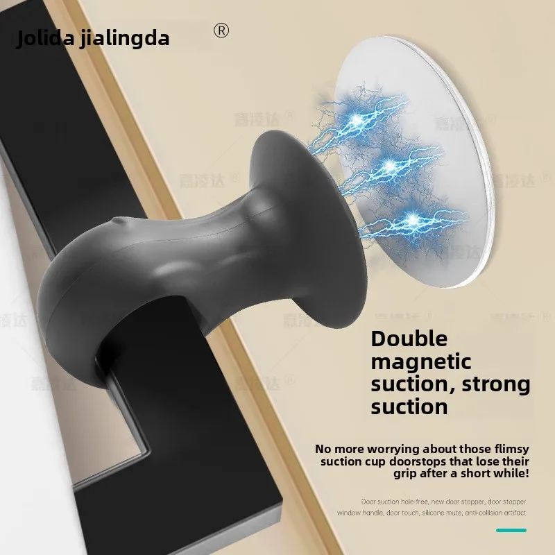 Premium Upgraded No Drill Strong Magnetic Silicone Door Stopper Silent Anti Collision Bumper for Window Door Handle Entry Home