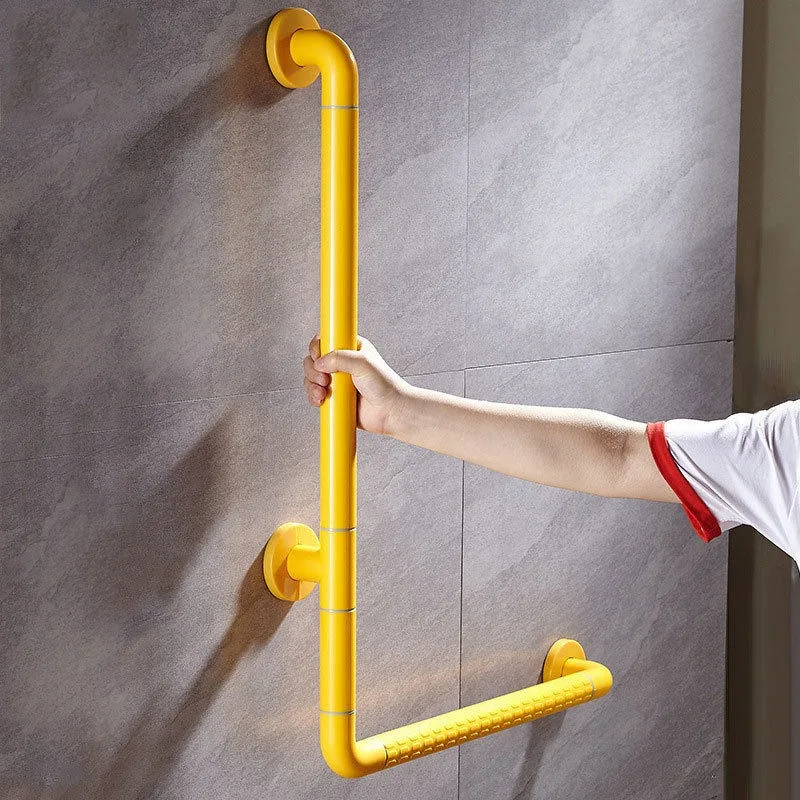 L-shaped railing shower toilet accessible saf-ety wall stainless steel handrail