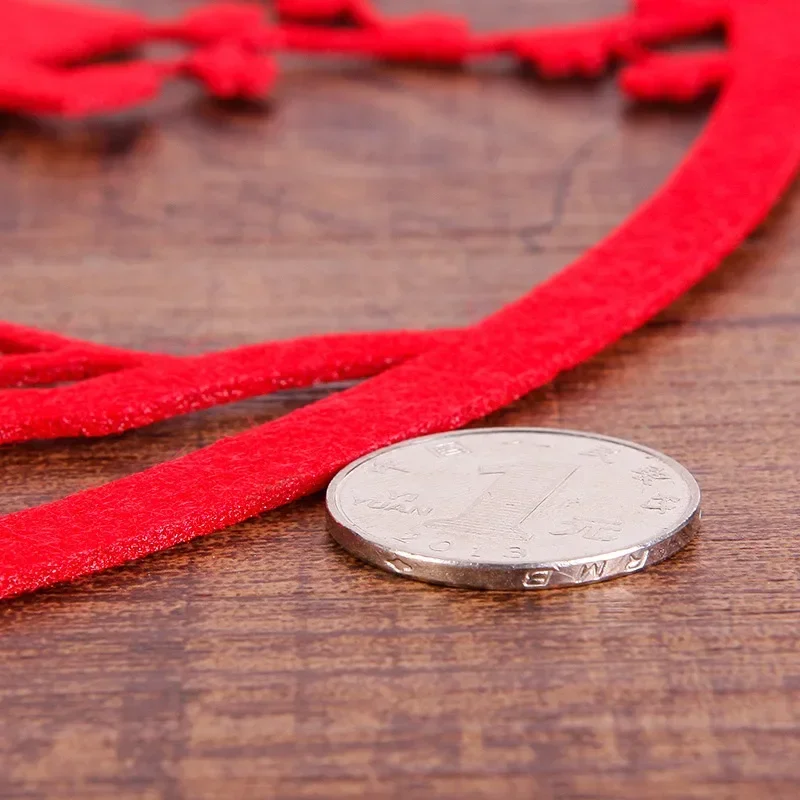 1 مجموعة الزفاف الصيني سحب زهرة الشريط غير المنسوجة النسيج كلمة سعيدة شرائط غرفة المعيشة خلفية ديكور لوازم حلية الحفلات