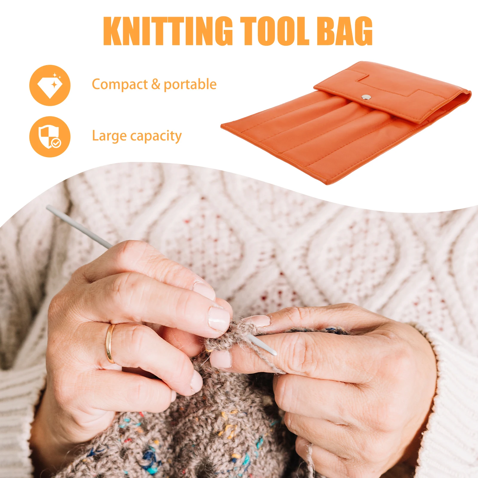

New Knitting Needles Bag Durable Crochet Hook Case Portable Needle ganizer Sewing Accessories Storage Weaving Tools
