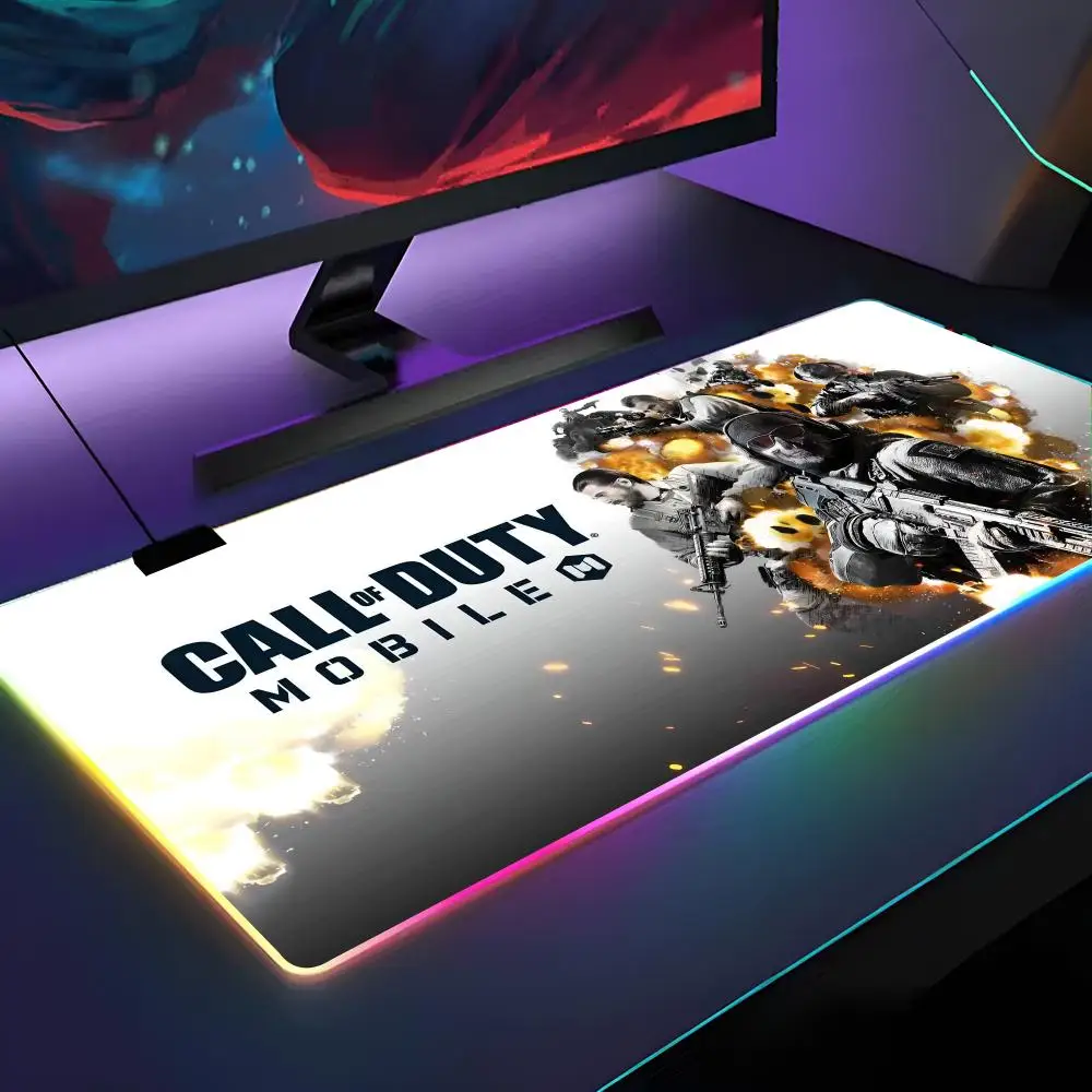 

Call Of Game Duty 2 Mouse Pad RGB Backlit Mouse Pad Laptop Mouse Pad Laptop Gamer Computer Desk Gaming Accessories