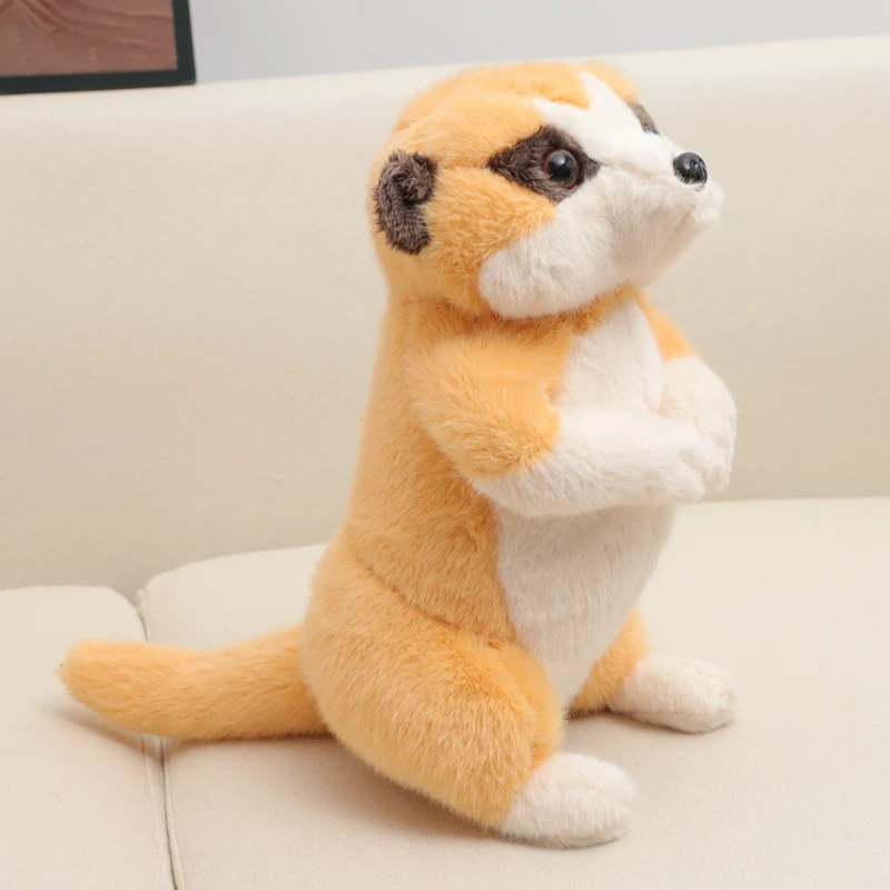 23CM Kawaii Mongoose Plush Toys Simulation Mongoose Stuffed Animal Pillow Baby Animal Doll Birthday Gift Room Decoration