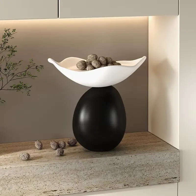Modern Simple Handmade Resin Sculpted Fruit Platter Sculpture Storage Ornament Home Decor Furniture Decoration Crafts Gifts