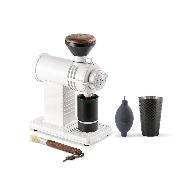 Verstelbare Elektrische Koffiemolen 78mm Messen met Espresso Zeef Doseerbeker &amp Borstel Set Koffieboon Hopper