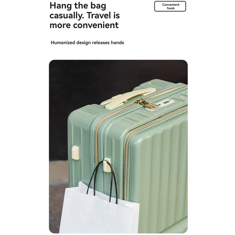 1 قطعة مجموعة 20/ 24 بوصة متعددة الوظائف حقيبة تروللي بعجلات الكمبيوتر USB وظيفية حقيبة فصل الجافة والرطبة الجمارك قفل العالمي عجلة حقيبة تروللي بعجلات مناسبة لقضاء عطلة شاطئ البحر المدرسة الهدايا