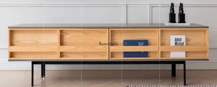 

Modern Minimalist Living Room TV Cabinet Multifunctional Magazine Storage TV Cabinet