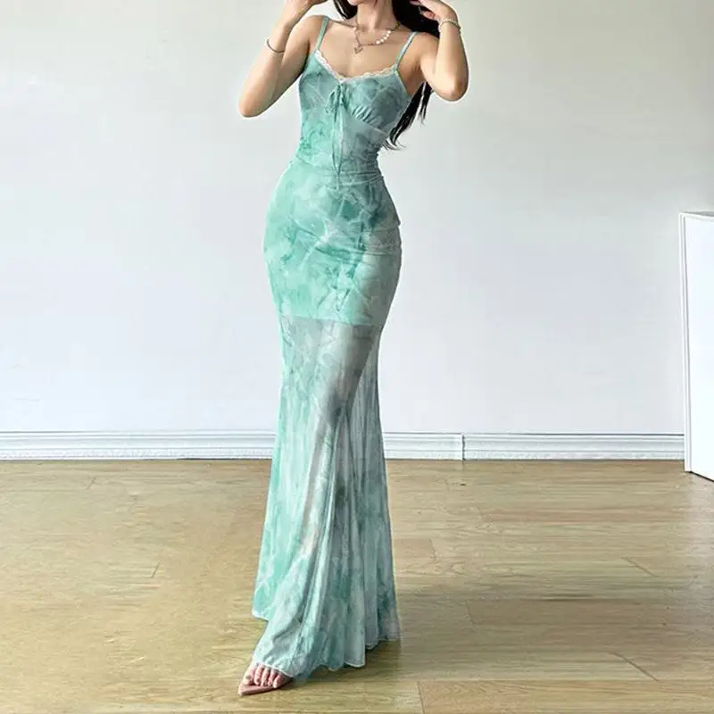 Bodycon-jurken Cocktailvrouw Anti-zon Verstelbaar Verpakte strandkleding Dames Op de nek gemonteerd Kort Koelend Tropisch Vakantie Kust