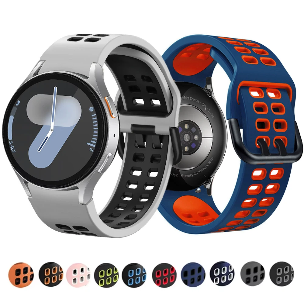 Sport band für Samsung Galaxy Uhr 7/6/5 Pro/4 Classic/Fe 44mm 40mm 45mm keine Lücken Silikon Armband Correa Galaxy Uhr 7 Armband