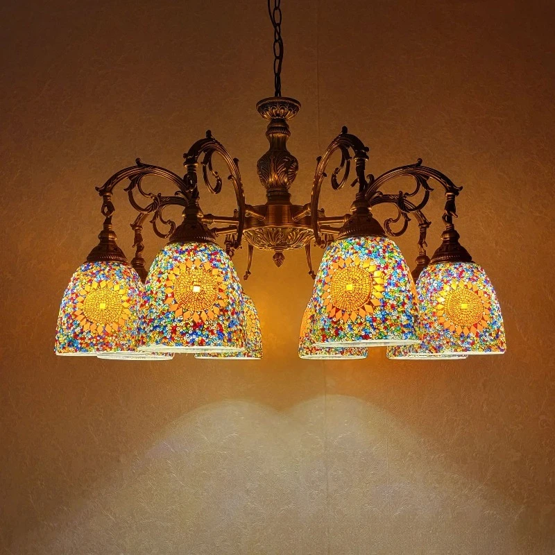 

Красочные стеклянные потолочные люстры в скандинавском стиле для гостиной, ресторана, винтажного кафе, магазина одежды, подвесные светильники, светильники
