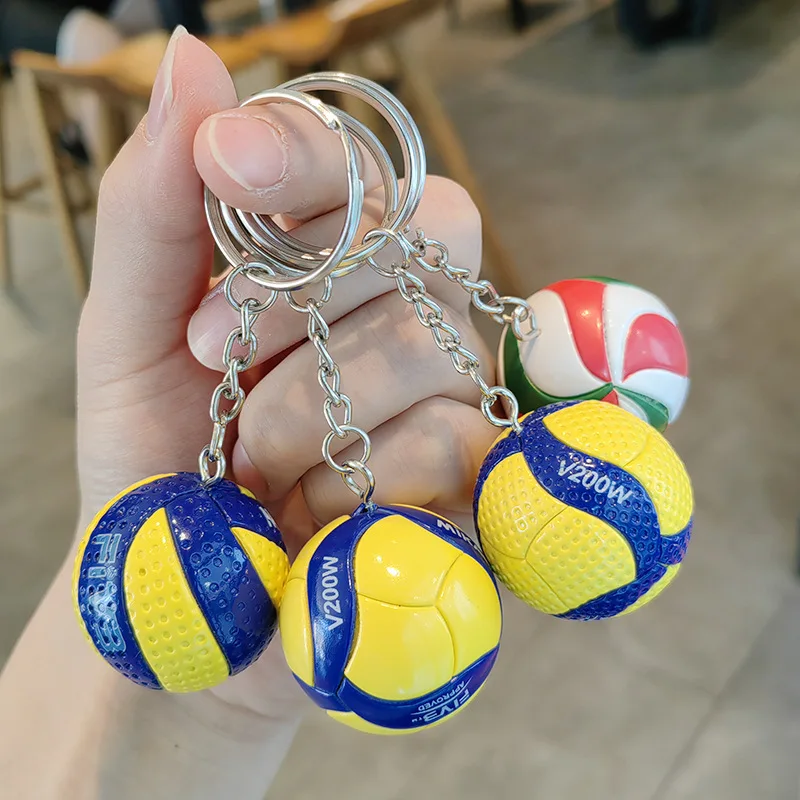 Porte-clés de volley-ball en PVC, 4 styles, ornements, cadeaux de volley-ball d'affaires, ballon de plage, Sport pour joueurs, hommes et femmes, cadeau
